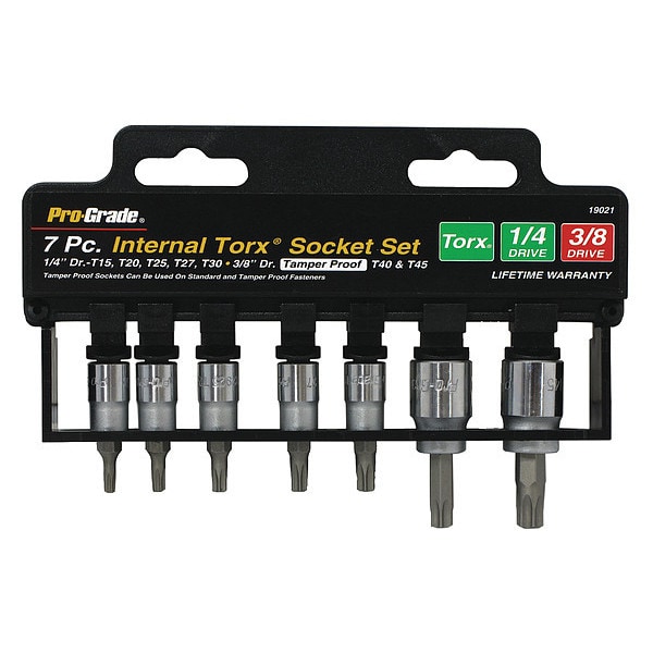 ProGrade Tools 1/4", 3/8" Drive Socket Set, 7 pcs 19021 Zoro