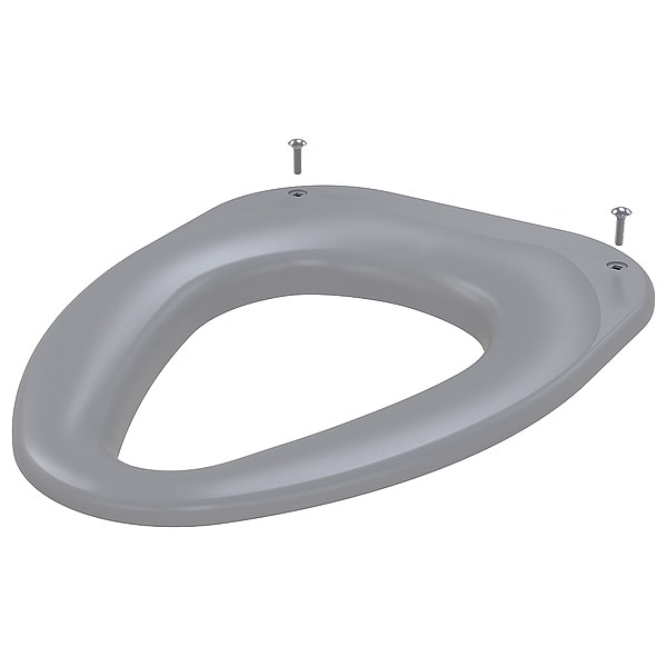 Bestcare Toilet Seat, Without Cover, Plastic, Elongated, Gray WHLRSC