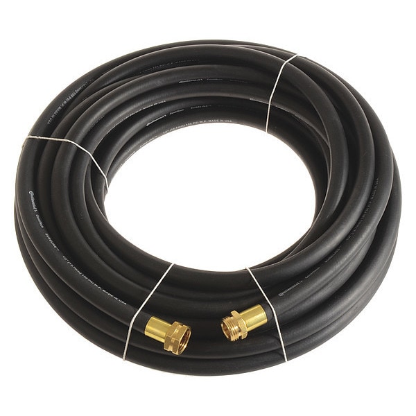 Continental Garden Hose, 1/2" ID x 100 ft., Black CWH050100MFG Zoro