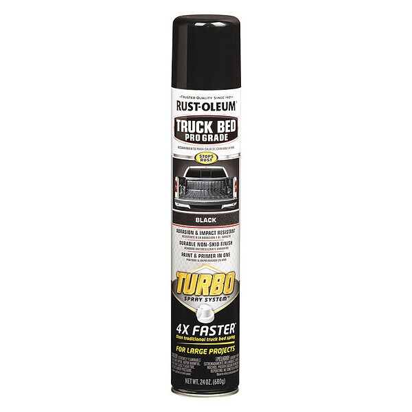 RustOleum Truck Bed Coating, Black, Textured, 24 oz. 340455 Zoro