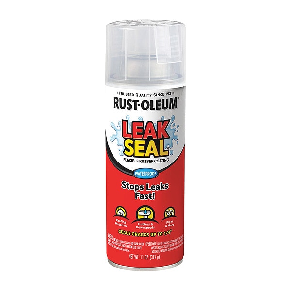 RustOleum Leak Sealer, 11 oz, Latex; Oil Base, Clear 265495 Zoro