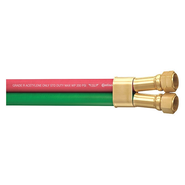 Continental Twin Line Welding Hose, 1/4" ID x 100 ft. 20027153 Zoro