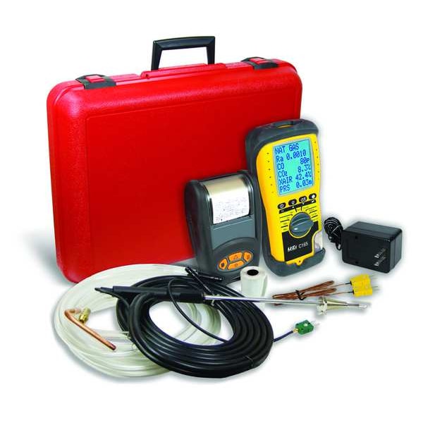 Uei Test Instruments Combustion Analyzer Kit, LCD, Oxygen Concentration: 0 to 21% C165KIT
