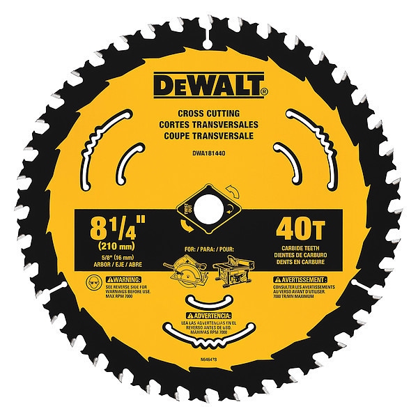 Dewalt 81/4" Circular Saw Blades DWA181440 Zoro