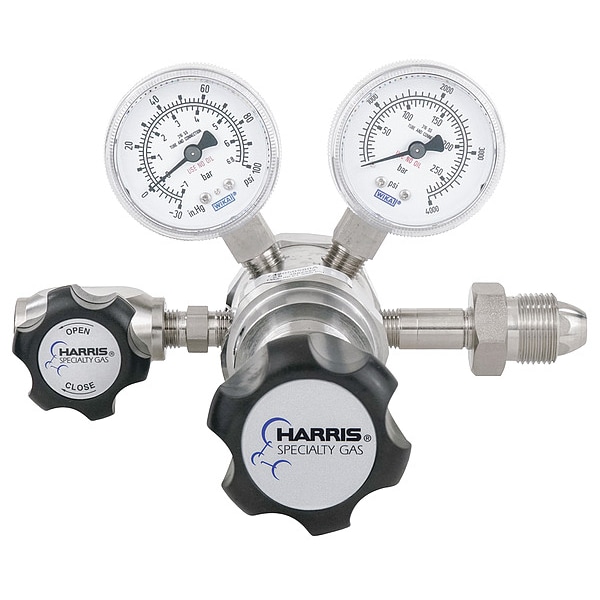 Harris Specialty Gas Regulator, Two Stage, CGA580, 0 to 50 psi, Use