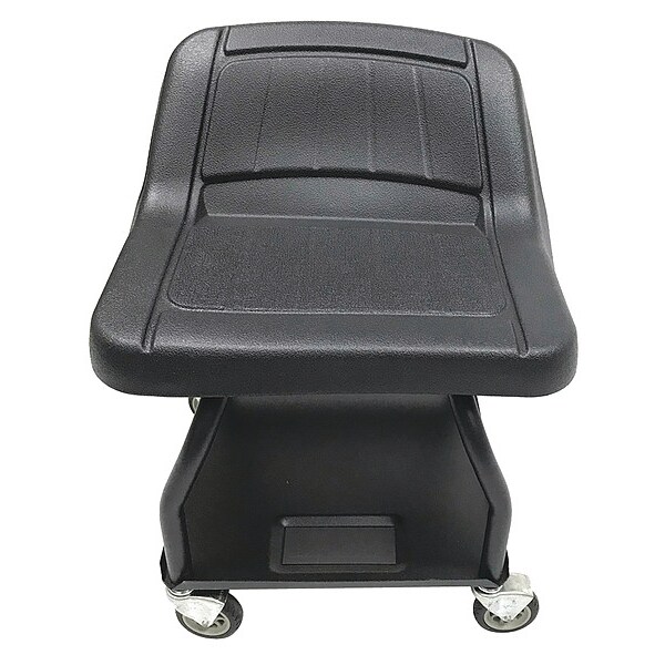 Whiteside HRS3NM 158.10 Mechanic Seat, 17"H, Steel, 440 lb, 4 Wheels