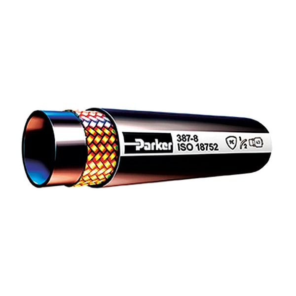 Parker Hydraulic Hose, 1/2" ID, 50 ft. L 387TC8BX Zoro