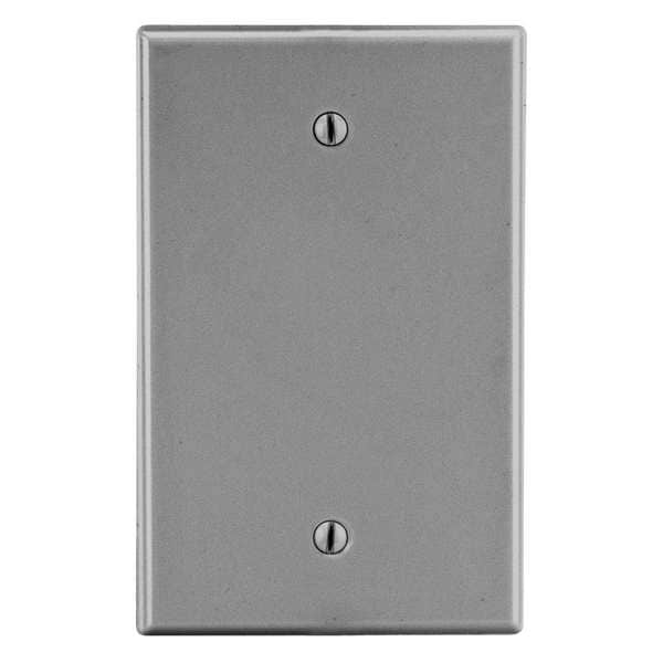 Hubbell Blank Box Mount Wall Plate, Number of Gangs 1 Plastic, Smooth