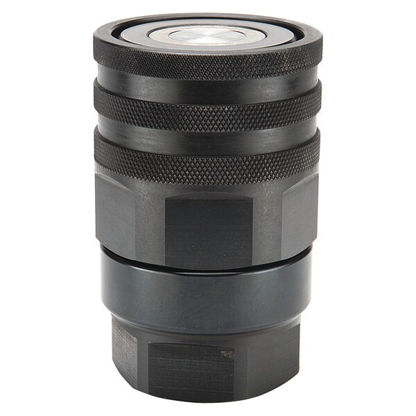 Parker FEM-501-10FO Hydraulic Quick Connect Hose Coupling - Steel Body, Made In USA