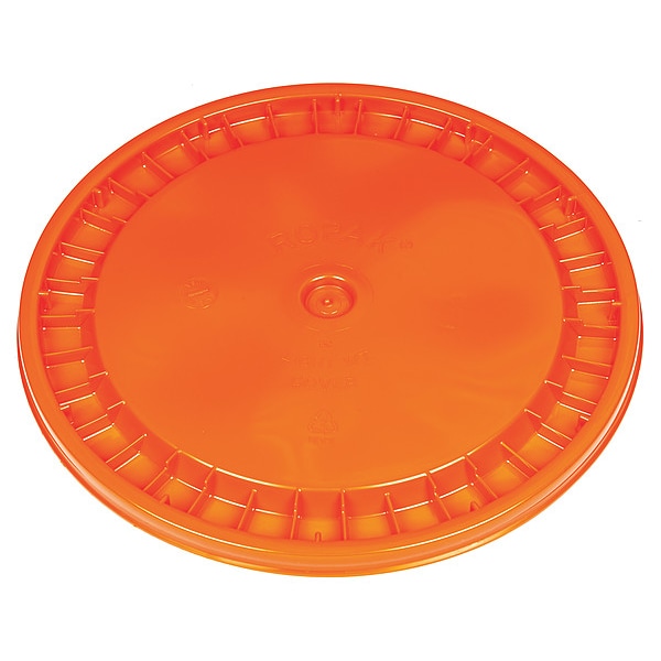 Basco Plastic Pail Lid, Orange, Plastic ROP2100CVR-SN-OR