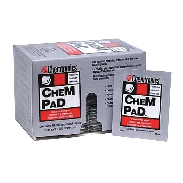Chemtronics CP400 33.06 Electronics Cleaning Wipe, Alcohol, PK50
