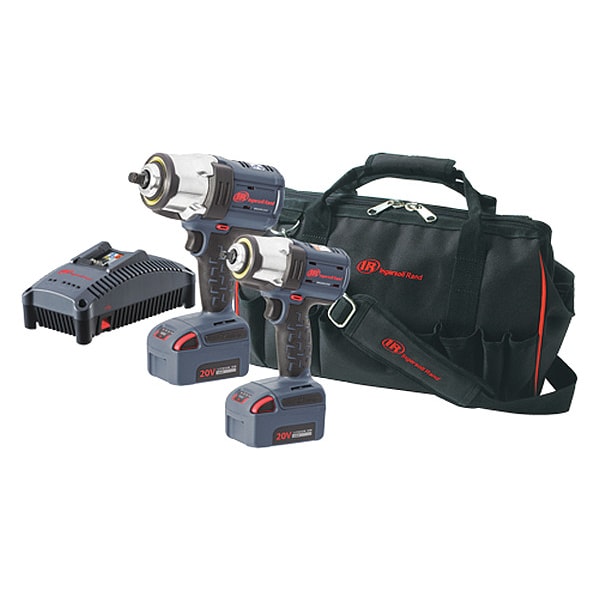 INGERSOLL RAND 20V Cordless Impact Wrench Combo Kit, 1/2" W7152, 3/8