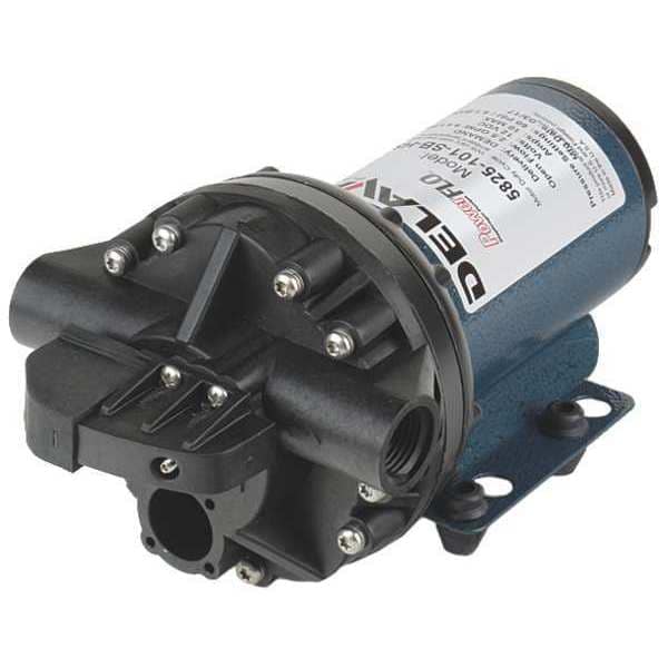 Delavan Ag Pumps Diaphragm Pump, Polypropylene, Santoprene, 12VDC, 2.5 GPM 5825A-101-SB-HS