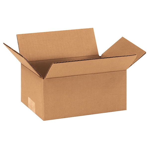 Zoro Select Corrugated Boxes, 8" x 5" x 3", Kraft, 25/Bundle 55VG26