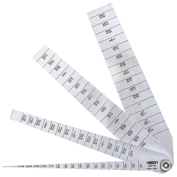 Insize Taper Gauge Set, Graduations 1/64 in 48371E Zoro