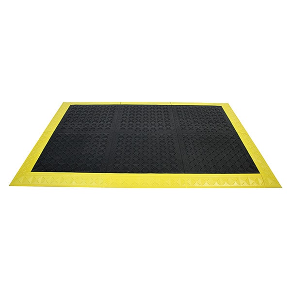 Ergo Advantage SafeFlex Interlocking Antifatigue Mat Kit, Vinyl, 5 ft Long x 3 ft Wide, 1 in