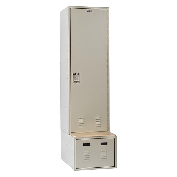 Lyon Gear Locker, (1) Tier, (1) Wide, Steel, Beige, Powder Coated ...