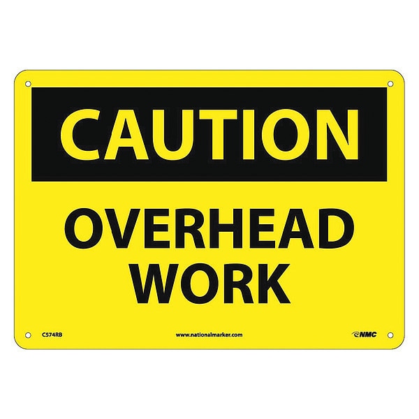 Nmc Caution Overhead Work Sign C574RB