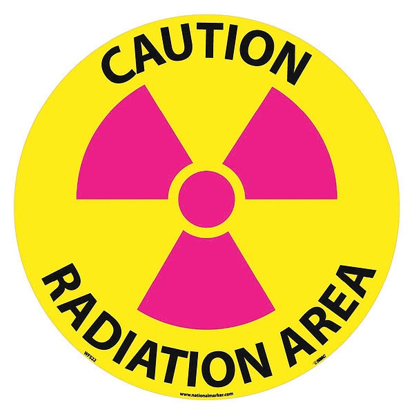 Nmc Caution Radiation Area Walk On Floor Sign WFS22