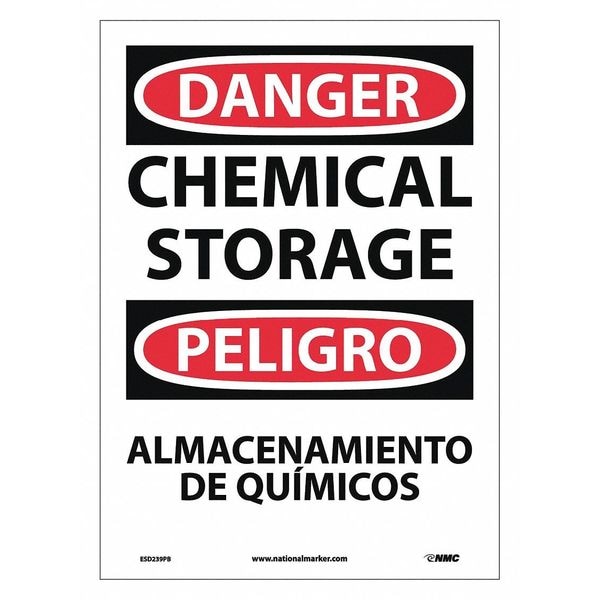 Nmc Danger Chemical Storage Sign - Bilingual, ESD239PB ESD239PB