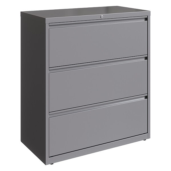Hirsh 23745 447 22 3 Drawer Lateral File Cabinet Arctic Silver Legal Letter Zoro Com