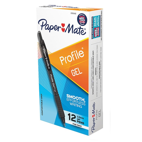 PAPERMATE Gel Pens,Textured,Plastic,PK12 (2095468) Zoro