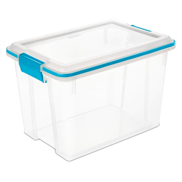 Sterilite Storage Tote, Clear, Polypropylene, 16 1/8 in L, 11 1/4 in W