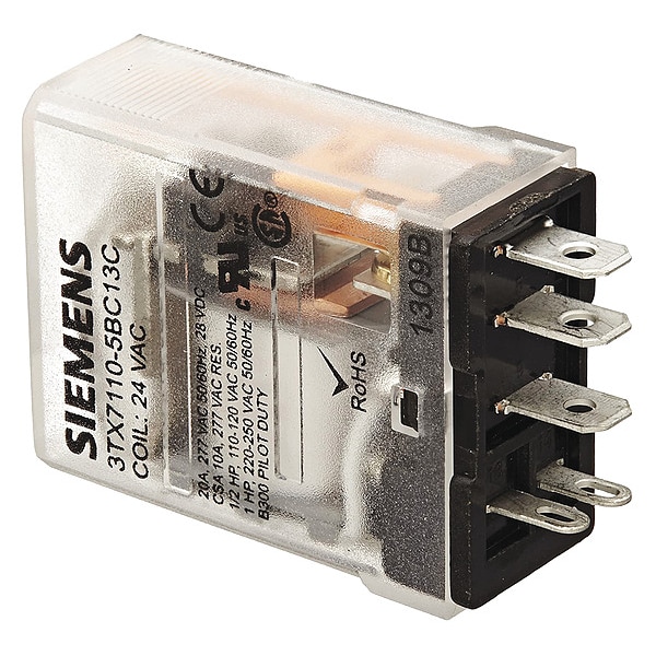 Siemens PlugIn Relay, 120V AC Coil Volts, Square, 5 Pin, SPDT