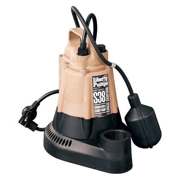 Liberty Pumps Submersible Sump Pump, HP 1/3,115V, 60 Hz S382 Zoro