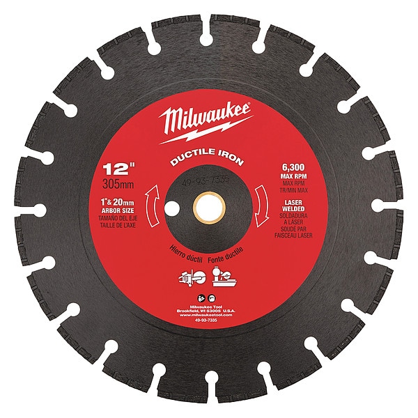 Milwaukee Tool 12 in. Segmented Ductile Iron Cutting Blade 49937335