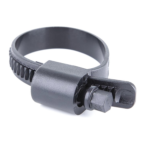 Zoro Select Plastic Hose Clamp, Hex Screw, PK10 PWD1350SCPA66BK Zoro