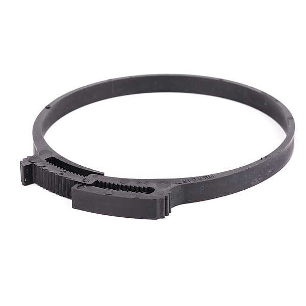 Zoro Select Hose Clamp, Black, 0.335" W, PK10 HC96PA66BK Zoro