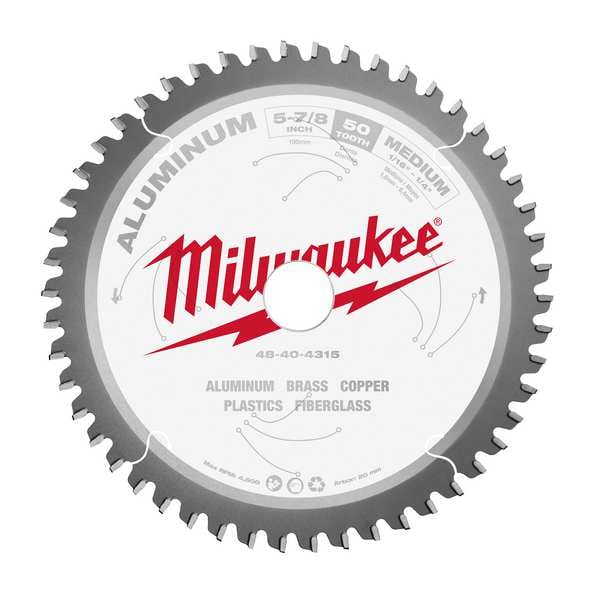 Milwaukee Tool 5 7/8 in. 50 Tooth Aluminum Cutting Circular Saw Blade