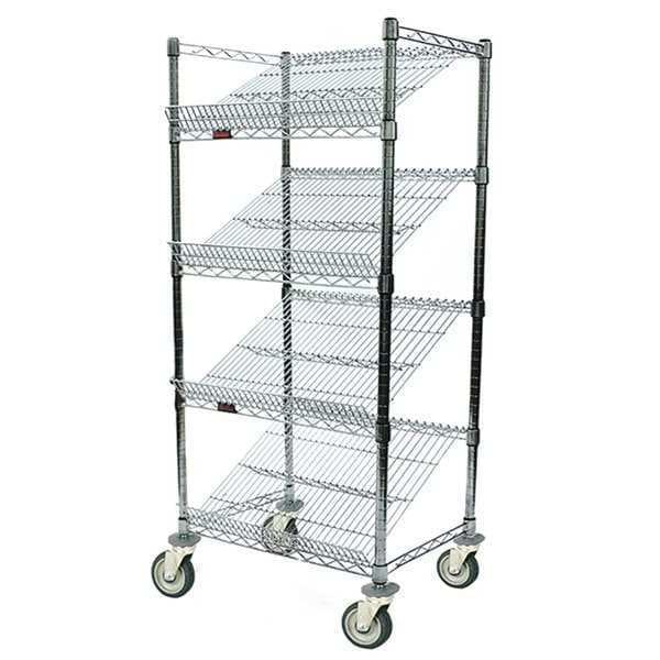 Eagle Group Visual Merchandising Cart, Steel, 4 Shelves M1836C-4
