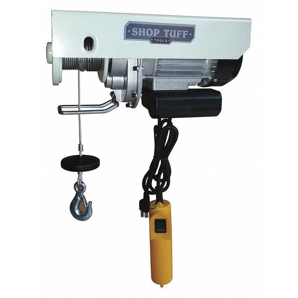Shop Tuff Electric Cable Hoist, 440lb880lb, 440/880 lb., 18ft STF