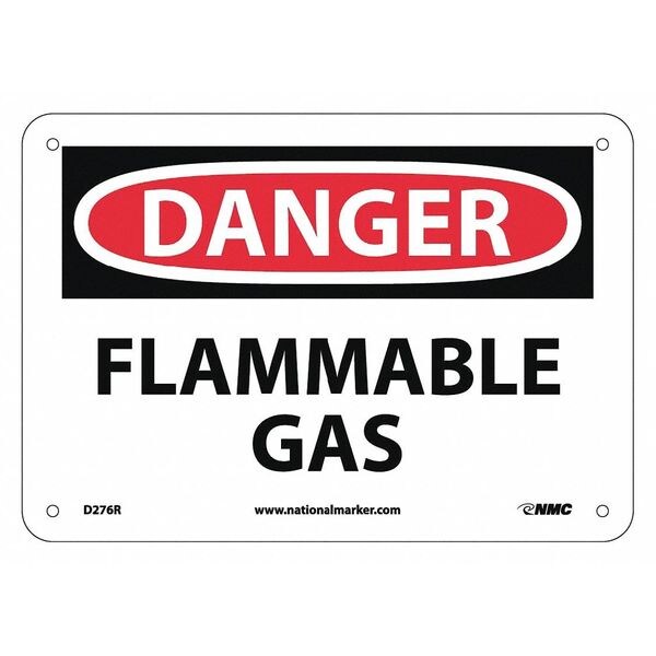 Nmc Danger Flammable Gas Sign, D276R D276R Zoro