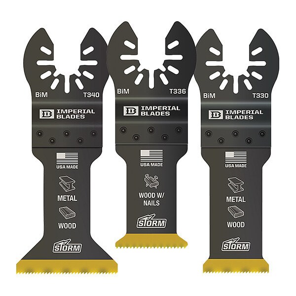 Imperial Blades One Fit™ Storm Titanium Metal/Wood Variety Pack, 3PC