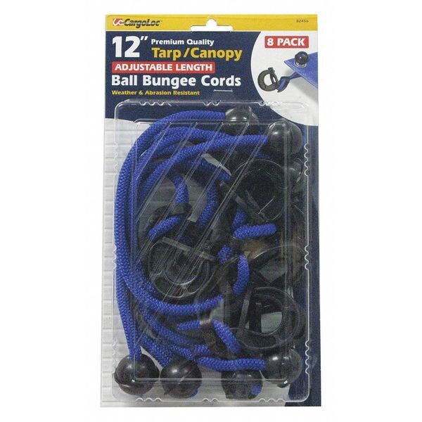 Cargoloc Adjustable Tarp Cords, Blue, 12", 8 pcs. 82456 Zoro