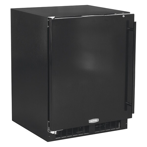 Marvel Under Counter Refrigerator, Blk, Right, 24" ML24RAS2RB Zoro