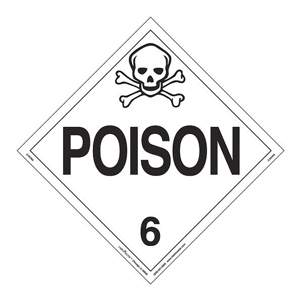 poison.m Labelmaster Poison Placard, Worded, Rigid, PK25 Z-RVW5 | Zoro