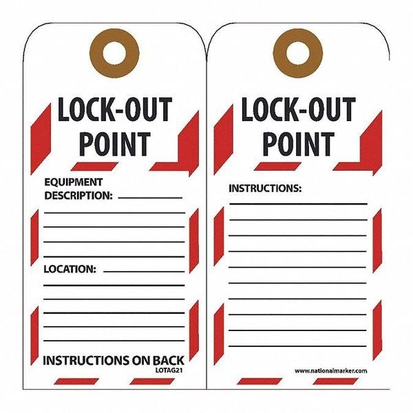 Nmc Danger Lockout Point Tag, Pk10 LOTAG21 | Zoro