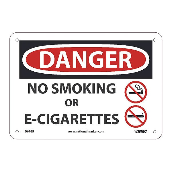 Nmc Danger No Smoking Or ECigarettes, D676R D676R Zoro