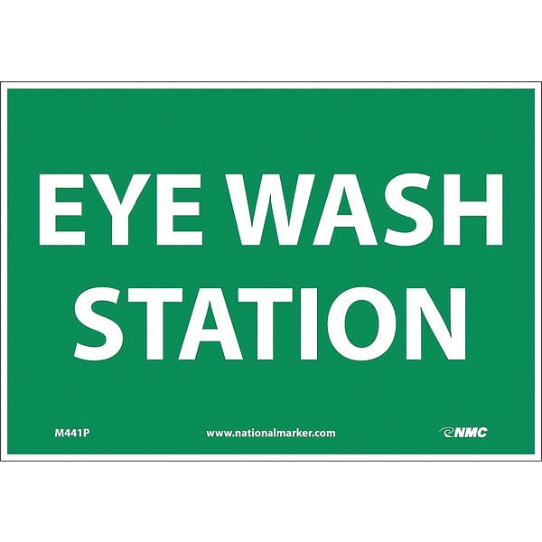 Nmc Eye Wash Station Sign, M441P M441P