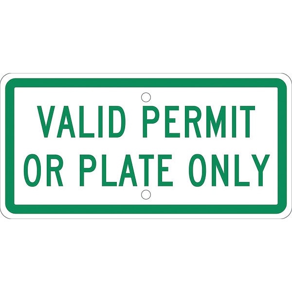Nmc Handicapped Parking New York Valid Permit Or Plate Only Sign, TMAS14H TMAS14H
