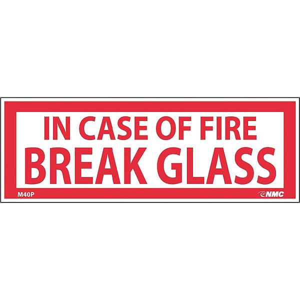 In Case Of Emergency Break Glass | Zoro.com