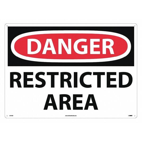 Nmc D314ad 33 47 Large Format Danger Restricted Area Sign Zoro Com