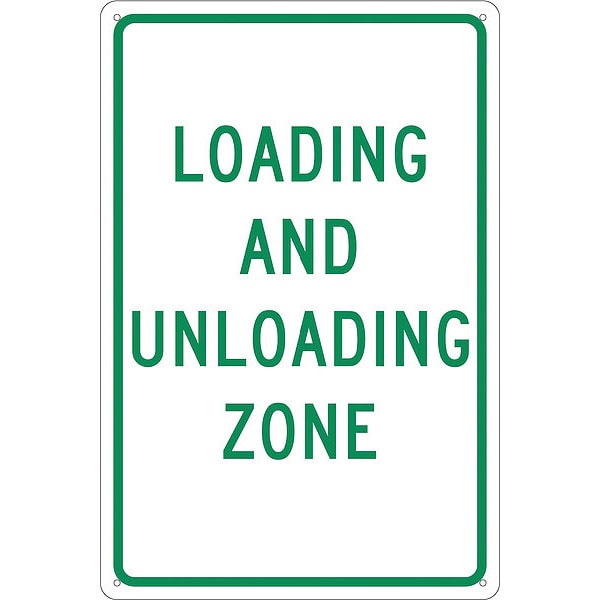 Nmc Loading And Unloading Zone Sign, TM61G TM61G | Zoro