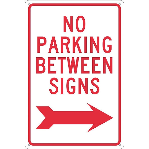 Nmc No Parking Between Signs Sign, TM30G TM30G