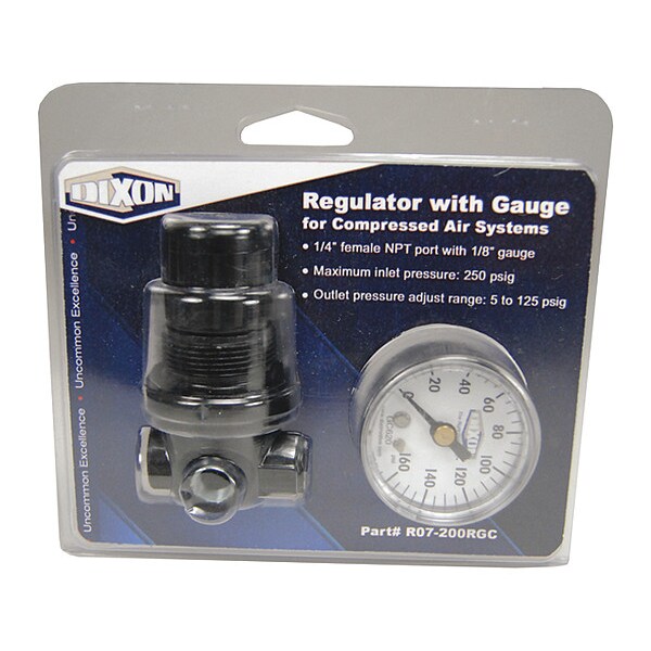 thumbnail image 2 of Dixon R07-200RGC Norgren Miniature Regulator With Gauge - 1/4" Port 5-100 PSI Range 2 of 4