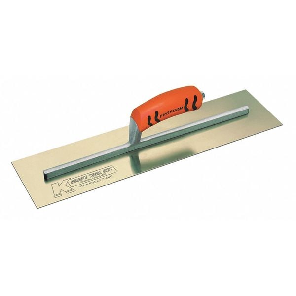 Kraft Tool Cement Trowel, Gold SS, 14x5", ProForm CF543PF Zoro